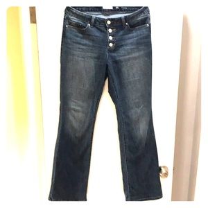 LC Lauren Conrad Button Fly Flare Jeans